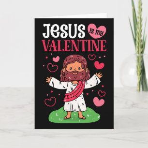 Tarjeta Jesús es mi San Valentín Día de San Valentín crist