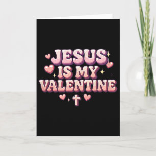 Tarjeta Jesús es mi San Valentín Diseño de fe cristiana li