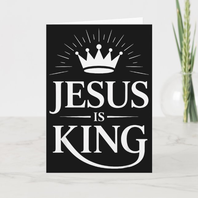 Tarjeta Jesús es Rey Cristiano  (Anverso)