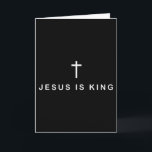 Tarjeta Jesús Es Rey Cruz Sutil Cristiano Mínimo Religioso<br><div class="desc">Jesús Es Rey Cruz Sutil Cristiano Mínimo Religioso Fe</div>