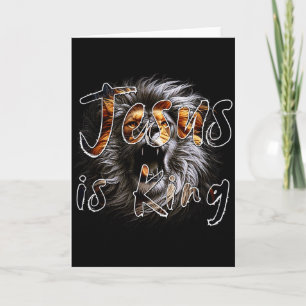 Tarjeta Jesús Es Rey, El León De Judá Golpea Christia