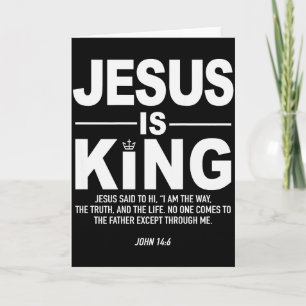 Tarjeta Jesús Es Rey Fe Religiosa Dios Hombres Cristianos