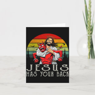 Tarjeta ¡Jesús Está Detrás de Ti ! Jesús