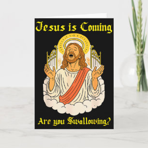 Tarjeta Jesús está llegando ¿Eres cristiano? Dicho de Jesú
