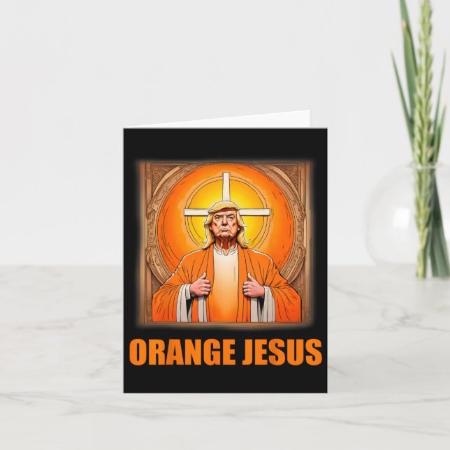 Tarjeta Jesús Funny Trump 1 (Anverso)