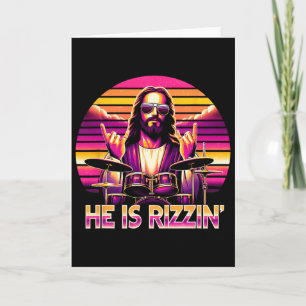 Tarjeta Jesús Ha Resucitado Él Es Divertido Rizzin' Cristi