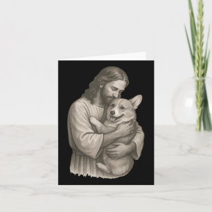 Tarjeta Jesus Holding Corgi