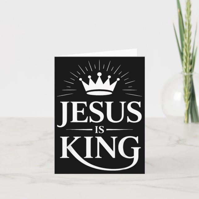 Tarjeta Jesus Is King Christian  (Anverso)