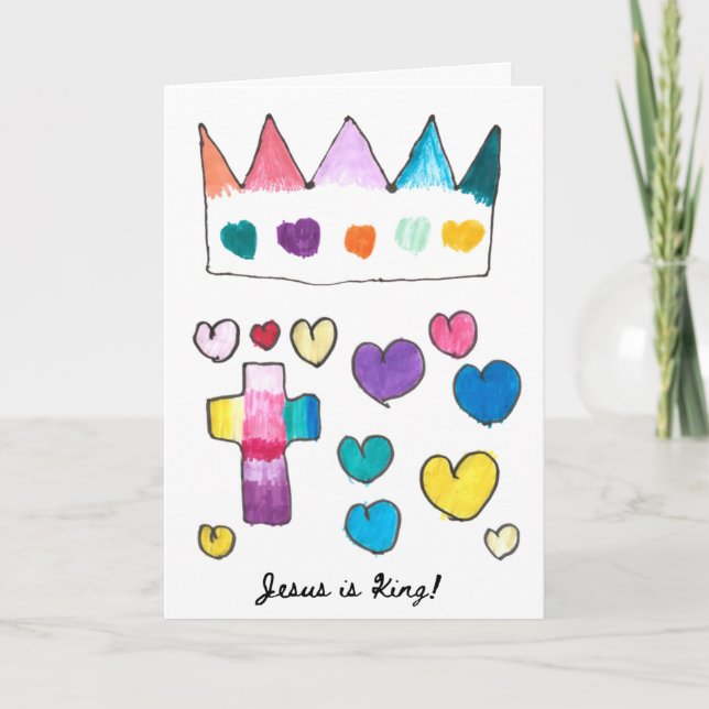 Tarjeta Jesus is King Holiday Card (Anverso)