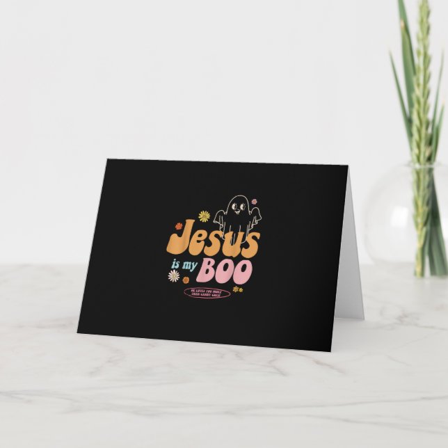Tarjeta Jesus Is My Boo He Loves You More Playful Faith St (Anverso)