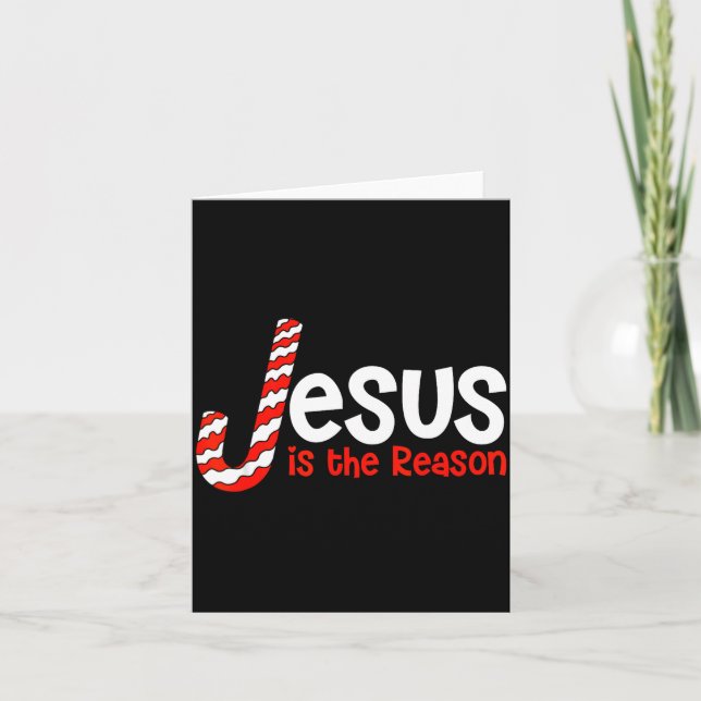 Tarjeta Jesus Is The Reason For The Season Bible Merry Chr (Anverso)