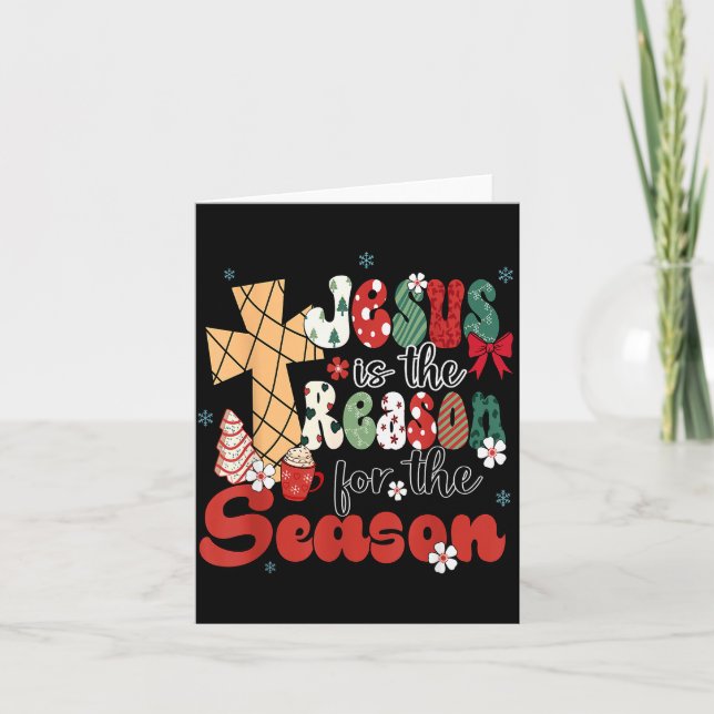 Tarjeta Jesus Is The Reason For The Season Christmas Jesus (Anverso)