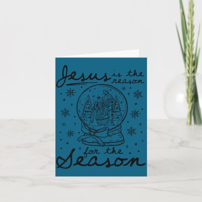 Tarjeta Jesus Is The Reason For The Season Christmas Nativ (Anverso)