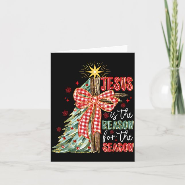 Tarjeta Jesus Is The Reason For The Season Christmas Xmas  (Anverso)
