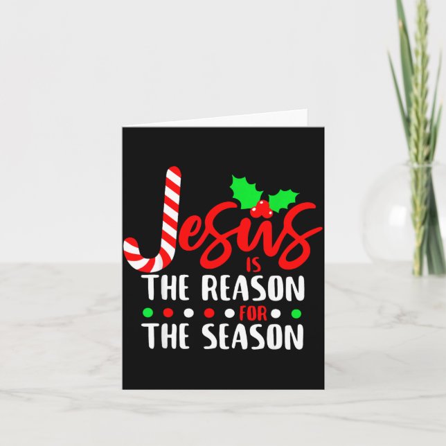 Tarjeta Jesus Is The Reason For The Season Christmas Xmas  (Anverso)