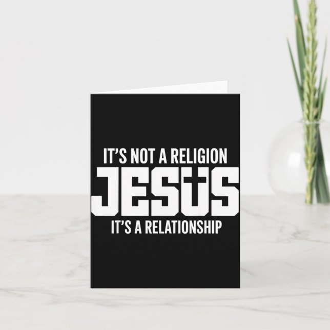 Tarjeta Jesus It’s Not A Religion It’s A Relationship Chri (Anverso)