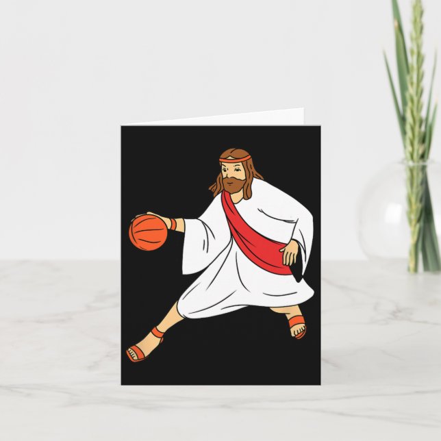 Tarjeta Jesús jugando al Bysketbyll 1 (Anverso)