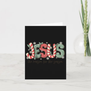 Tarjeta Jesús La Razón De La Temporada Navidad Cristiano