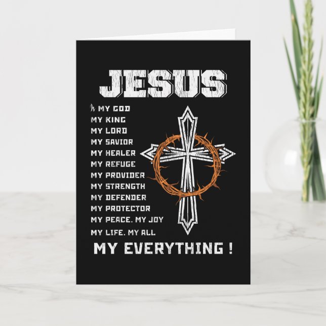 Tarjeta Jesús La Razón De La Temporada Navideña Cristiana (Anverso)