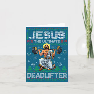 Tarjeta Jesus Levantador de Peso Muerto Cristiano Gimnasio