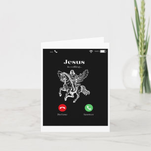Tarjeta Jesús llama a la fe cristiana - Dios Inspirador