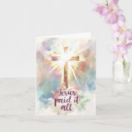 Tarjeta Jesús Lo Pagó A Todo Cristiano Himno Pascua