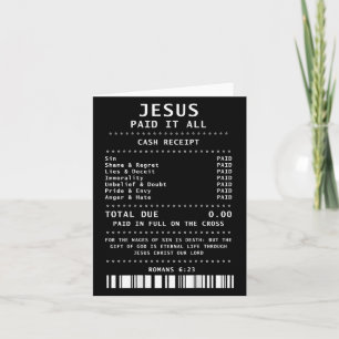 Tarjeta Jesús lo pagó todo Divertido cristiano (en la part