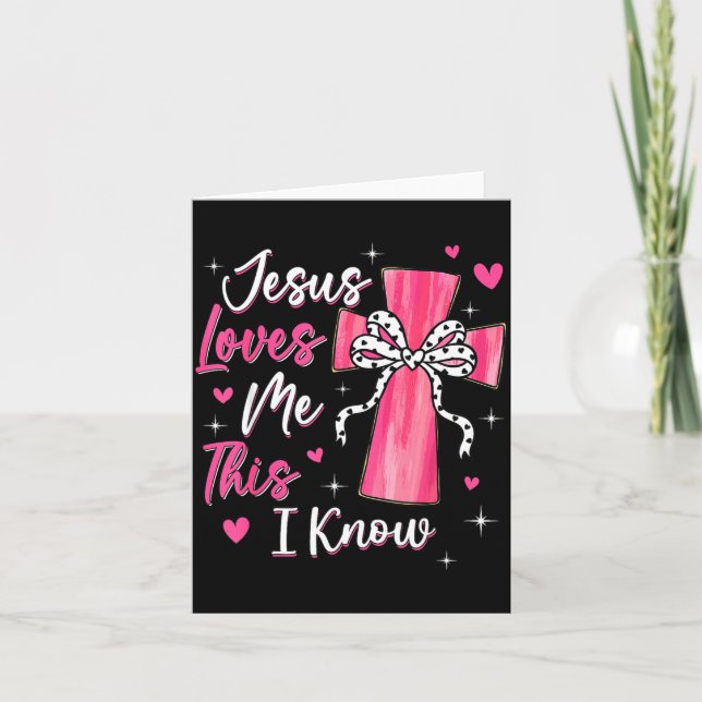 Tarjeta Jesus Loves Me This I Know God Religious Christian (Anverso)
