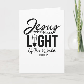 Tarjeta Jesús Luz Del Mundo - Verso De La Biblia