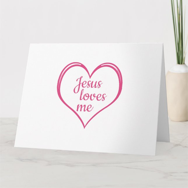 Tarjeta JESÚS ME AMA en el Corazón (Anverso)