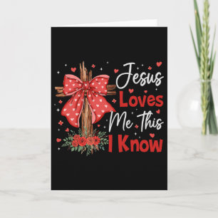 Tarjeta Jesús me ama, esto lo sé Dios Religioso Cristiano