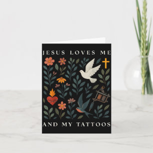 Tarjeta Jesús me ama y mis tatuajes