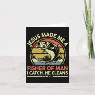 Tarjeta Jesús Me Hizo Pescador De Hombre Gracioso B Dad Ch