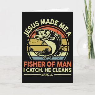 Tarjeta Jesús me hizo pescador de hombres divertido papá c