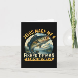 Tarjeta Jesús Me Hizo Un Pescador De Hombres Vintage Crist