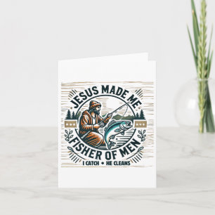 Tarjeta Jesús Me Hizo Un Pescador De La Biblia Del Hombre