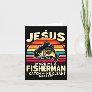 Tarjeta Jesús Me Hizo Un Pescador Que Atrapé Que Limpiaba 