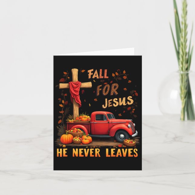 Tarjeta Jesus My Favourite Season Fall Christian Thanksgiv (Anverso)
