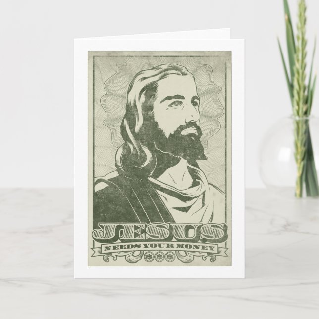 Tarjeta Jesús necesita su dinero (Anverso)