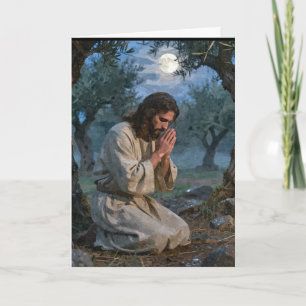 Tarjeta Jesús orando