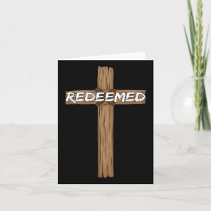 Tarjeta Jesús redimido Cruz Cristiano Dios Fe Biblia Rel