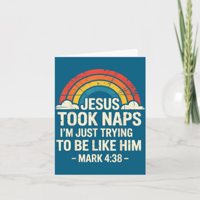 Tarjeta Jesús Retro Dormía Siestas Marca (Anverso)