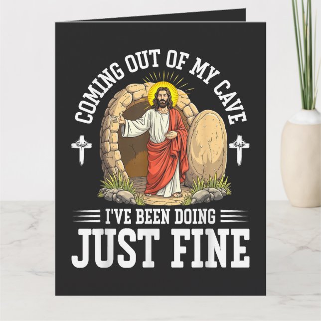 Tarjeta Jesús saliendo de mi cueva (Anverso)