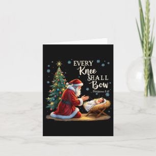 Tarjeta Jesús Santa Navidades Cristianos Navidad Cada Knee