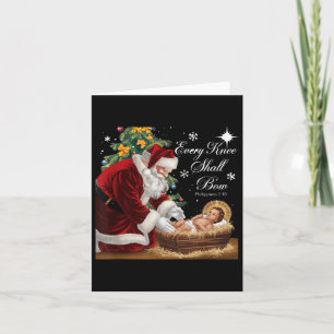 Tarjeta Jesús Santa Navidades Cristianos Navidad Cada Knee