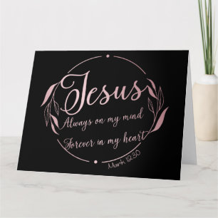 Tarjeta JESÚS: Siempre con mi mente para siempre en mi cor