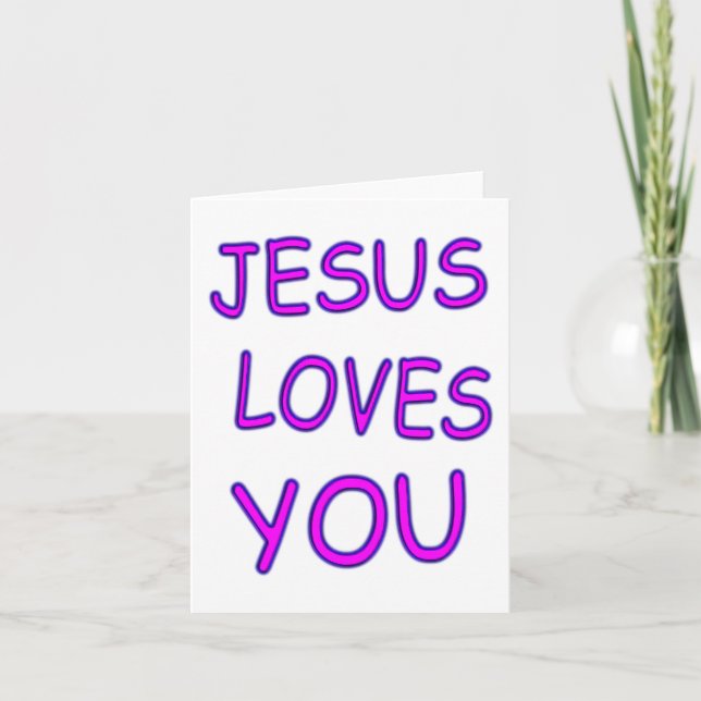 Tarjeta Jesús te ama (Anverso)