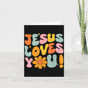 Tarjeta Jesús Te Ama Chica Adolescente Cristiana Dios Herm