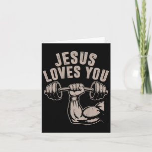 Tarjeta Jesús Te Ama Divertido Entrenamiento Cristiano Gim