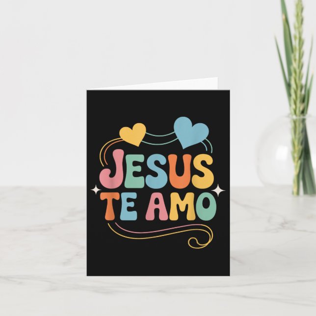 Tarjeta Jesus Te Ama Español Inspirador Cita De Amor (Anverso)